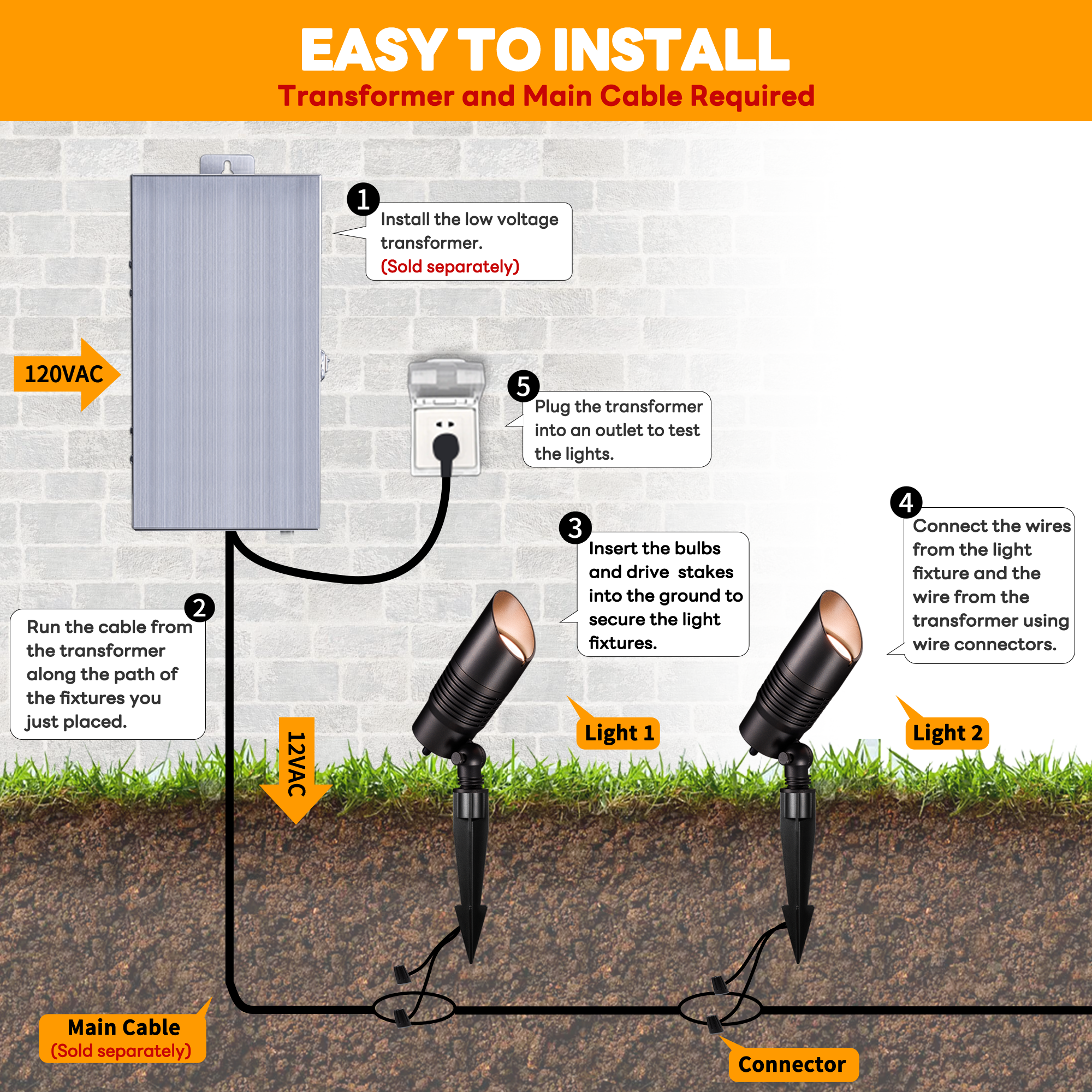 12V Low Voltage Smart Landscape Spotlight | Uplight - Gardenreet