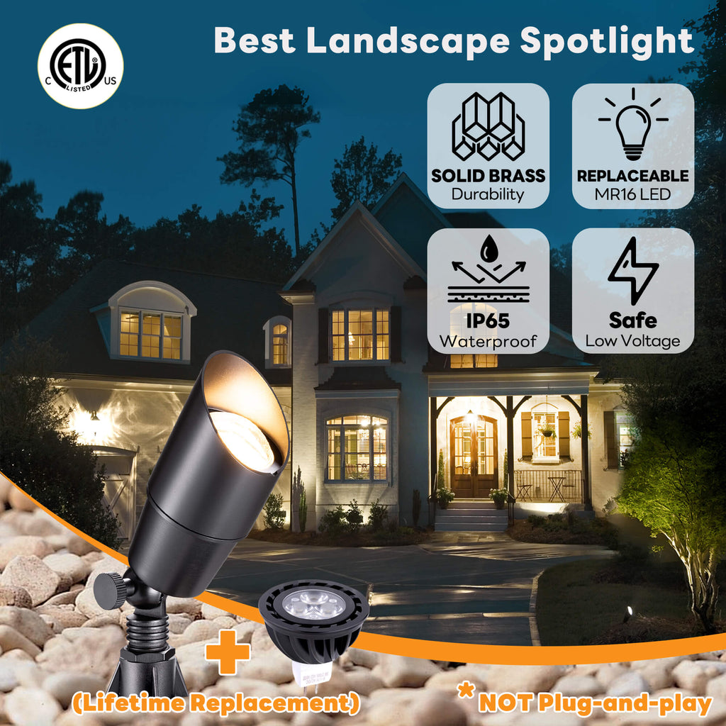 Gardenreet Small Solid Brass Landscape Spotlight - Bronze/Black/Copper (2101)