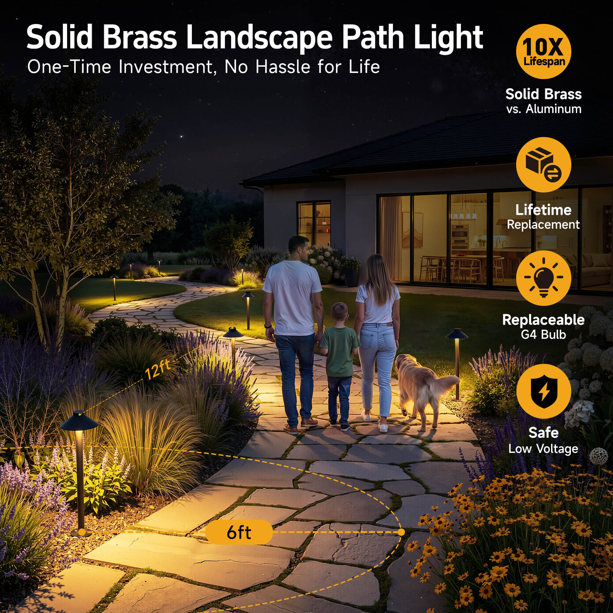Brass Path Light | Classic Hat – Gardenreet
