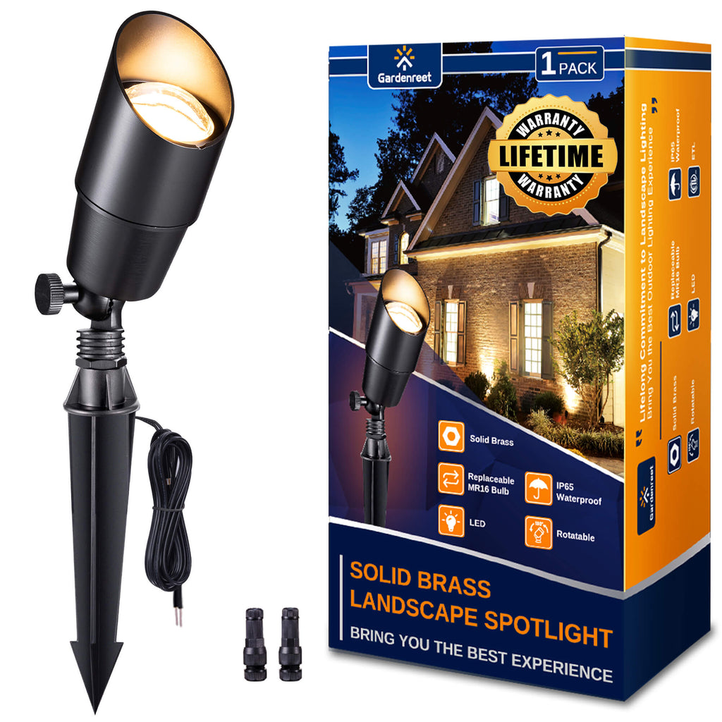 Gardenreet Small Solid Brass Landscape Spotlight - Bronze/Black/Copper (2101)