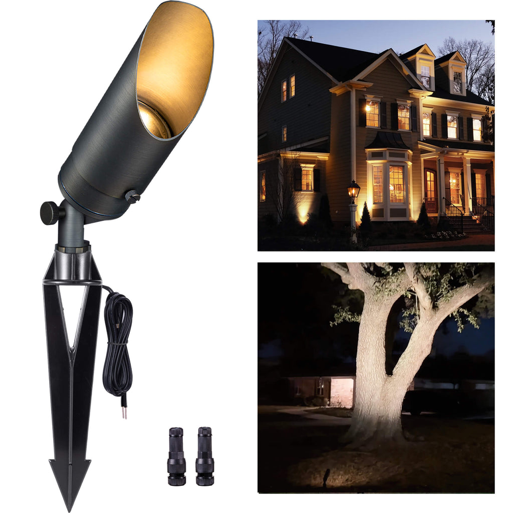 Gardenreet Stretchable Solid Brass Landscape Spotlight - Bronze/Black (2102)
