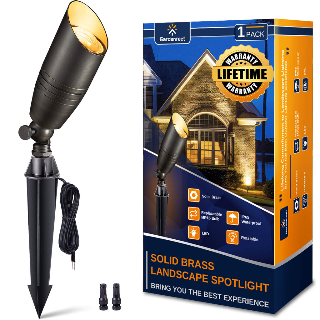 Gardenreet Solid Brass Landscape Spotlight 12V - Bronze/Black/Copper (2105)