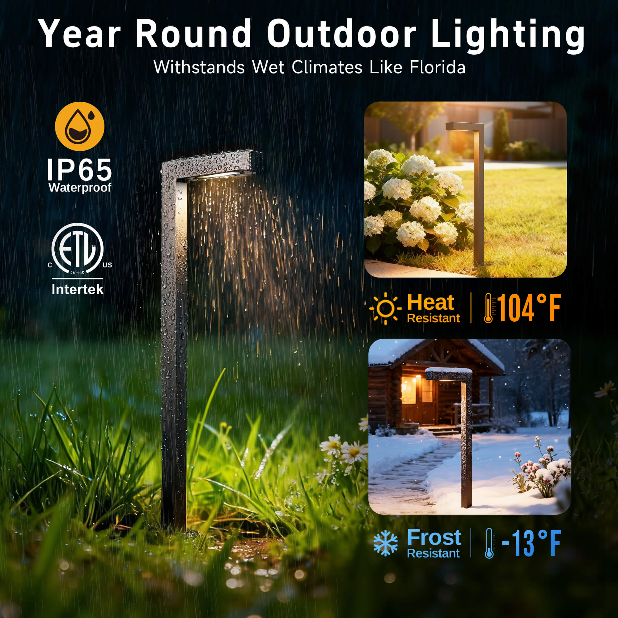 Gardenreet Solid Brass Modern L-shape Low Voltage Landscape Path