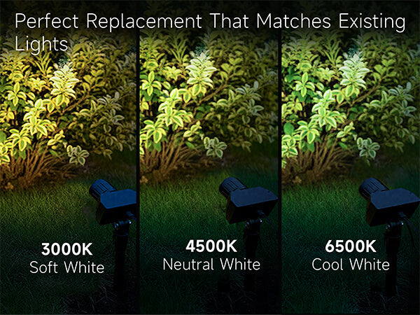 Outdoor Solar Spotlights, Adjustable Beam Focus, Separate Panel, LED Warm White & Daylight Selectable - Application Mobile 1
