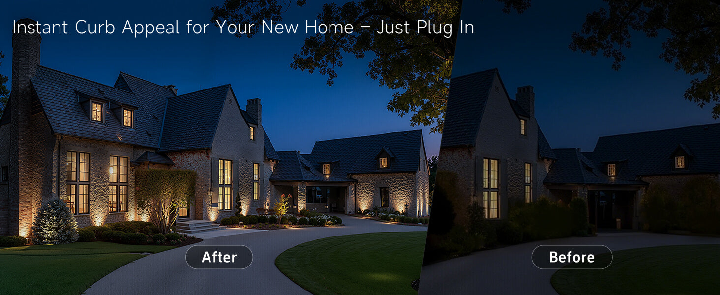 Outdoor Solar Spotlights, Adjustable Beam Focus, Separate Panel, LED Warm White & Daylight Selectable - Application Desktop 3
