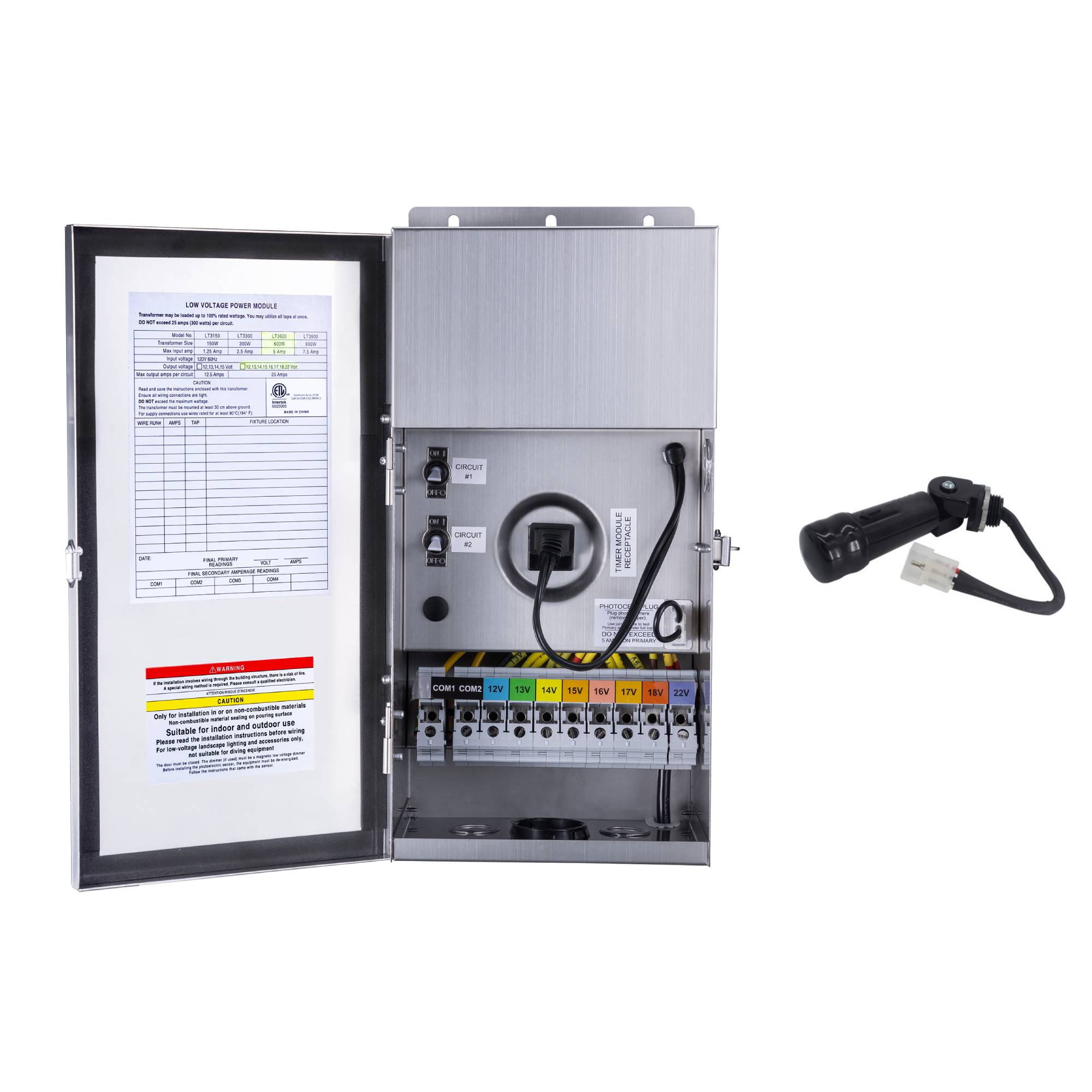 thumbnail image 2 of Malibu 600-Watt Low Voltage Outdoor Transformer With Sensor & Weather Shield (Refurbished) 2 of 5
