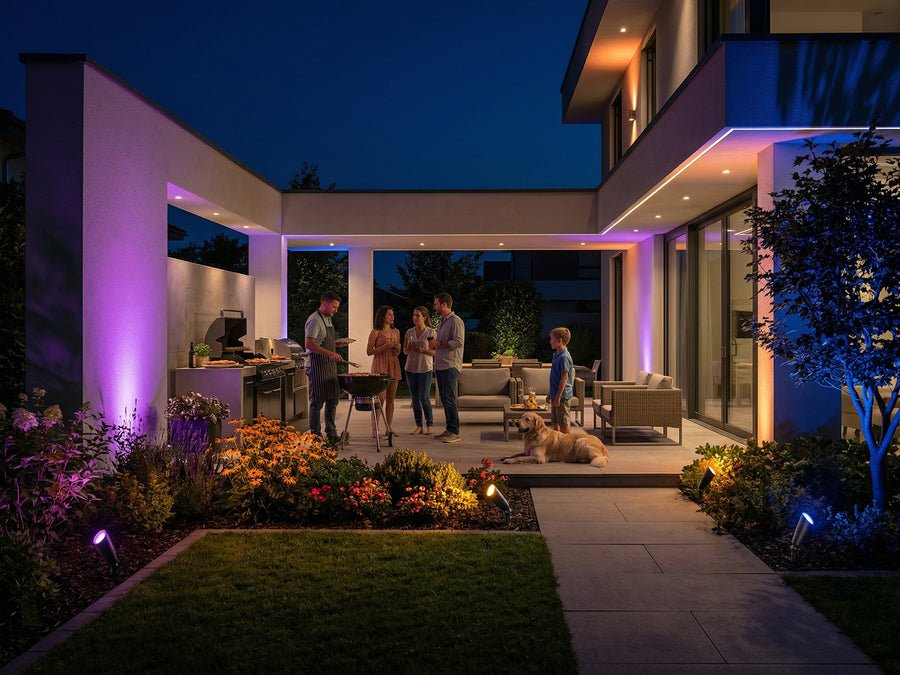 Gardenreet RGBCW Aluminum Spotlight - Lamp Ready 12V Smart Low Voltage LED 2700K-6500K with App & Remote Control (9106) - Application Mobile 4