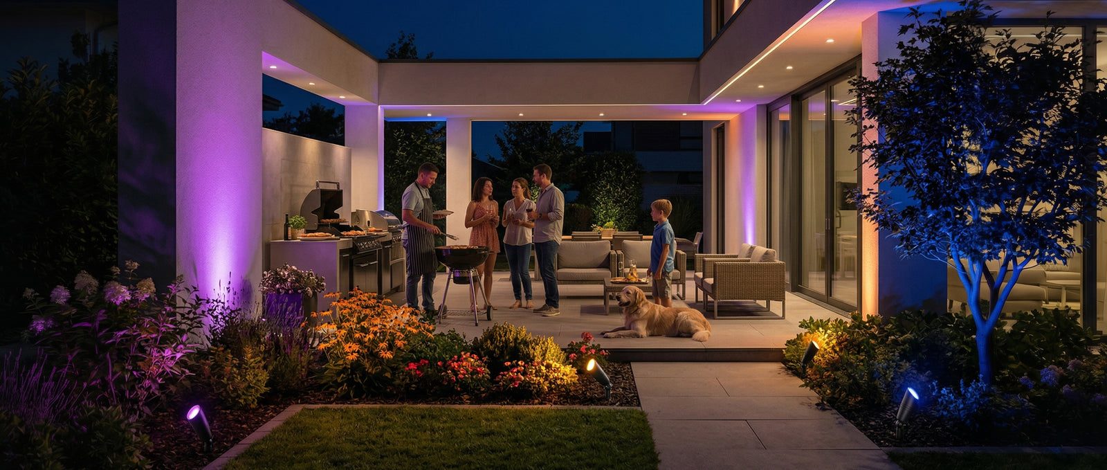Gardenreet RGBCW Aluminum Spotlight - Lamp Ready 12V Smart Low Voltage LED 2700K-6500K with App & Remote Control (9106) - Application Desktop 4