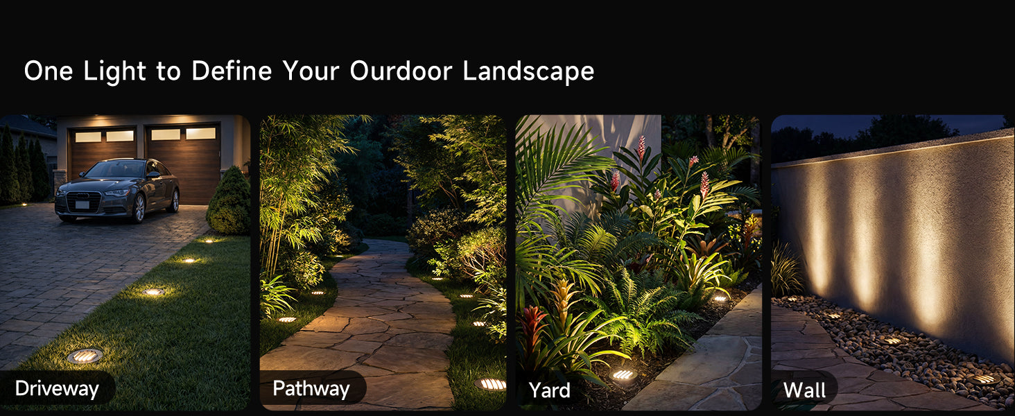 Gardenreet Low Voltage 12V LED In-ground Well Lights (Grated Top 9202) - Application Desktop 1