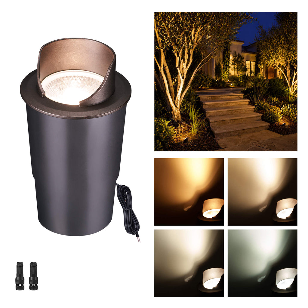 Aluminum In-Ground Well Lights, 5 Colors Temp Adjustable IP67
