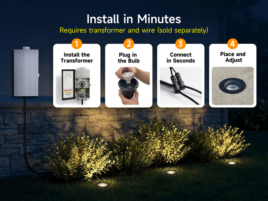 Gardenreet RGBCW Aluminum Well Light - Lamp Ready 12V Smart Low Voltage LED 2700K-6500K with App & Remote Control (Open Top 9207) - Package Install QA Mobile 1
