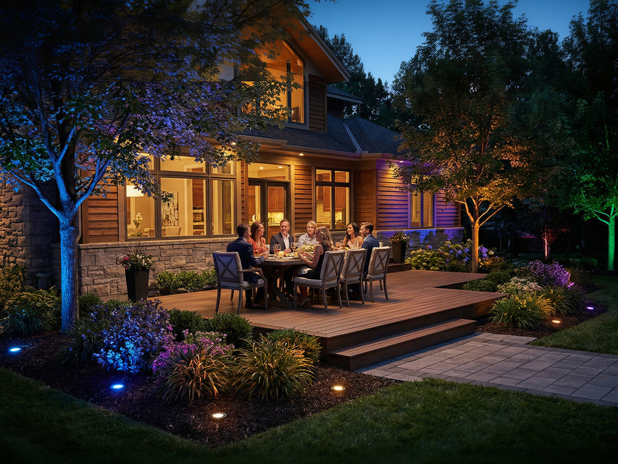 Gardenreet RGBCW Aluminum Well Light - Lamp Ready 12V Smart Low Voltage LED 2700K-6500K with App & Remote Control (Open Top 9207) - Application Mobile 3
