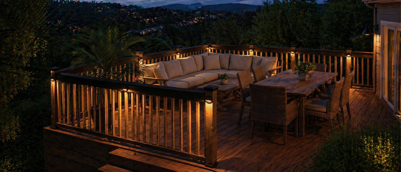 Gardenreet RGBCW Aluminum Deck Light - Lamp Ready 12V Smart Low Voltage LED 2700K-6500K with App & Remote Control (9304) - Application Desktop 1