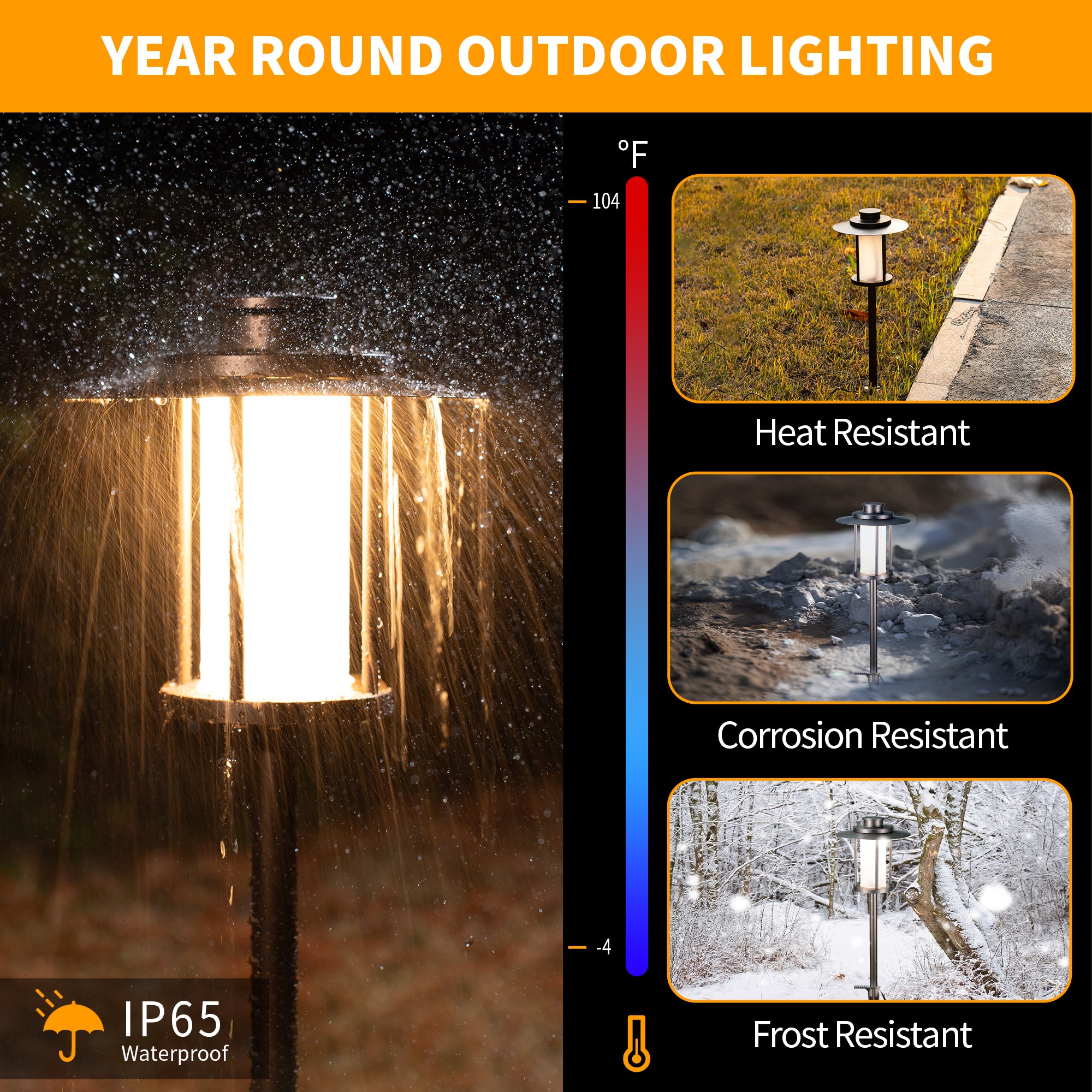 Outdoor Low Voltage 5CCT Aluminum Landscape Pathway Light - Gardenreet