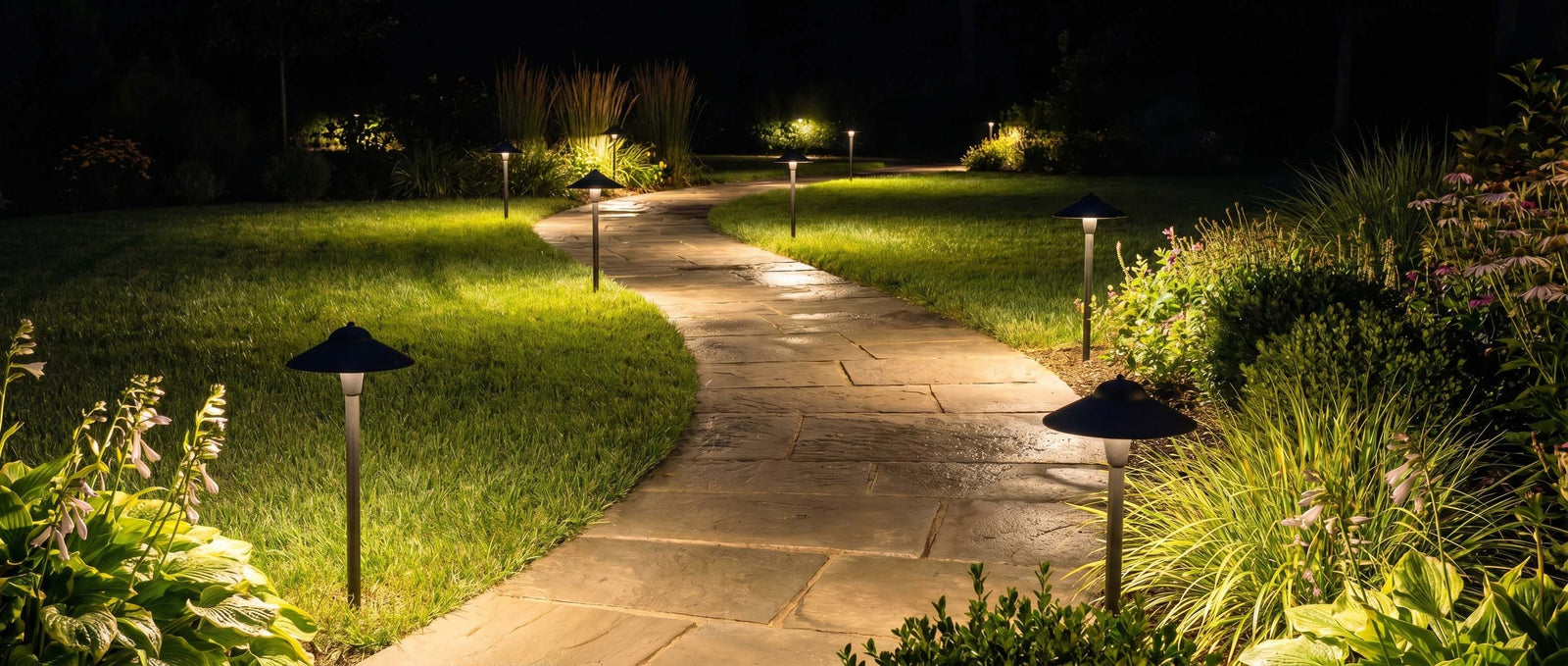 Gardenreet RGBCW Aluminum Path Light - Lamp Ready 12V Smart Low Voltage LED 2700K-6500K with App & Remote Control (9407) - Application Desktop 1