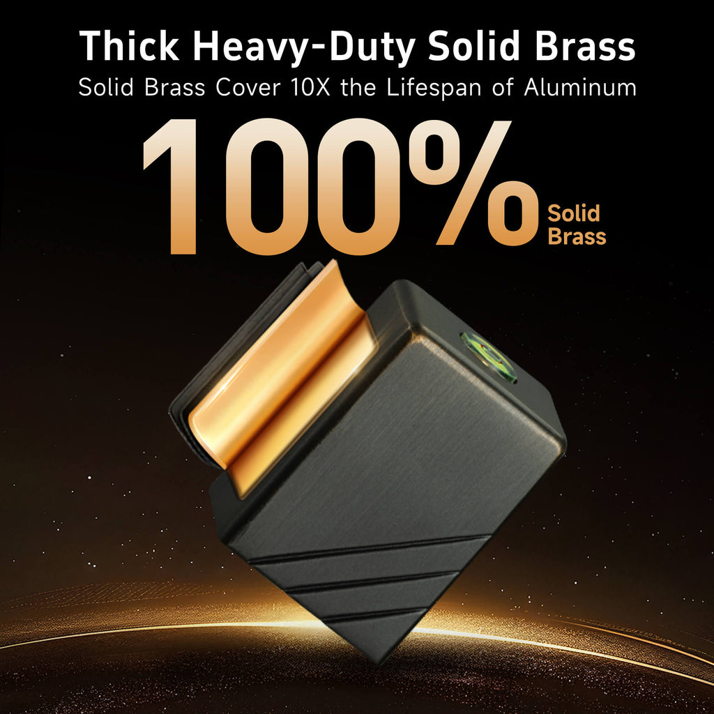 Close-up of the solid brass deck light's heavy-duty cover, showcasing the rust-proof material and sleek design.