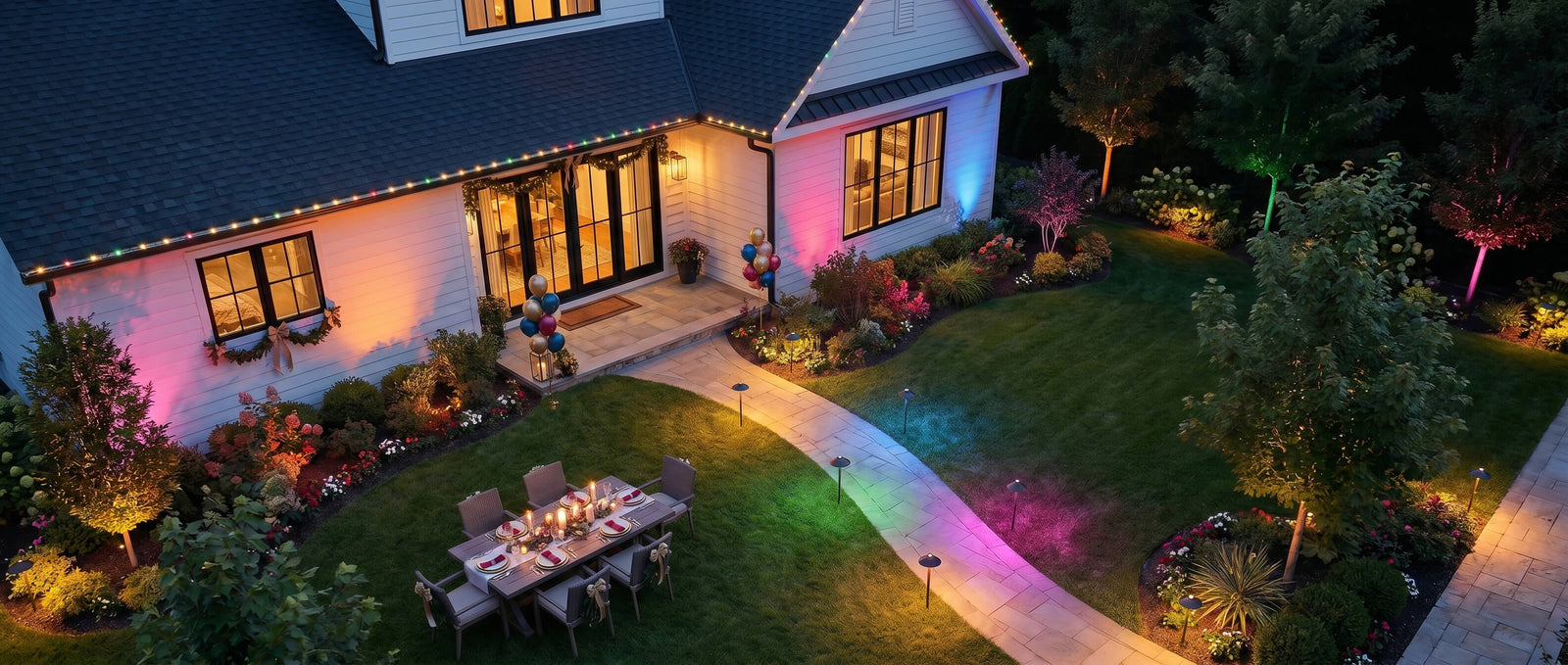 Gardenreet Smart RGBCW G4 LED Bulbs 2 Pack, 3W 270lm Warm White & RGB Color Changing, Landscape Light Bulbs - Application Desktop 3