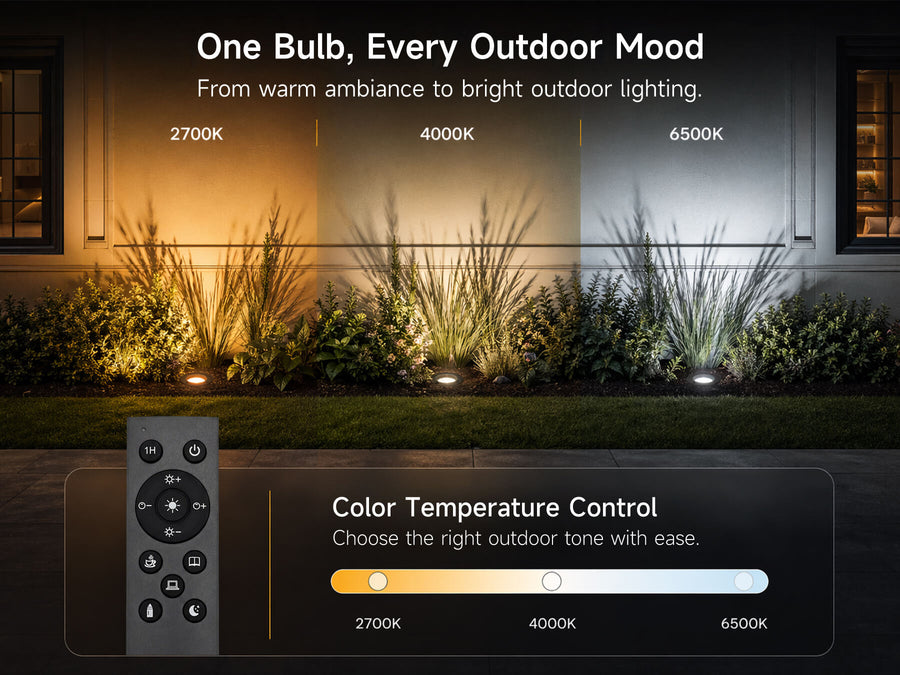 Gardenreet Tunable MR16 LED Bulbs 6 Pack, 5W 450lm 2700K~6500K Adjustable Color Temperature, Landscape Light Bulbs - Features Mobile 2