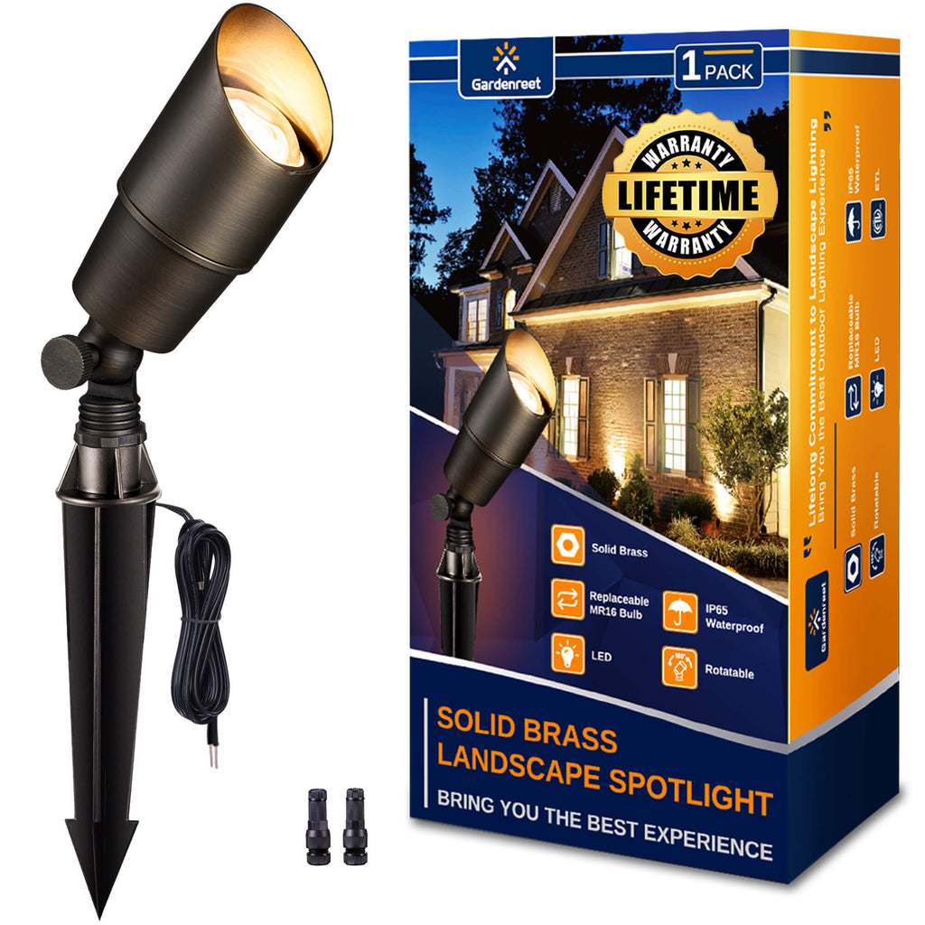 Gardenreet Small Solid Brass Landscape Spotlight - Bronze/Black/Copper (2101)