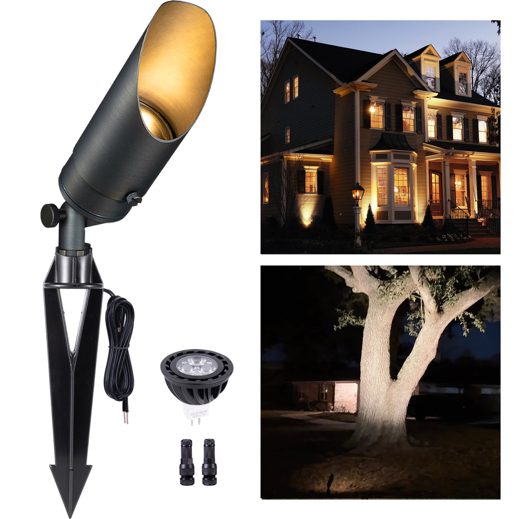 Gardenreet Stretchable Solid Brass Landscape Spotlight - Bronze/Black (2102)