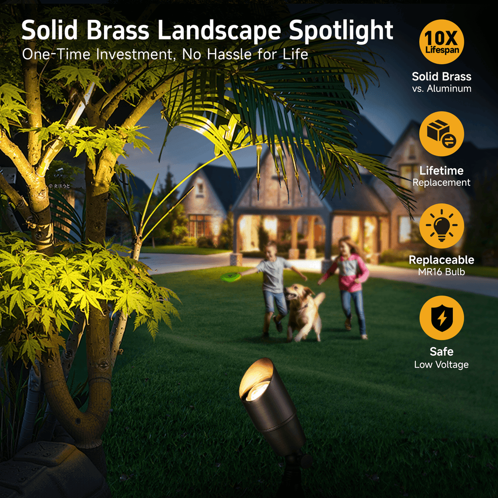 Gardenreet Small Solid Brass Landscape Spotlight - Bronze/Black/Copper (2101)