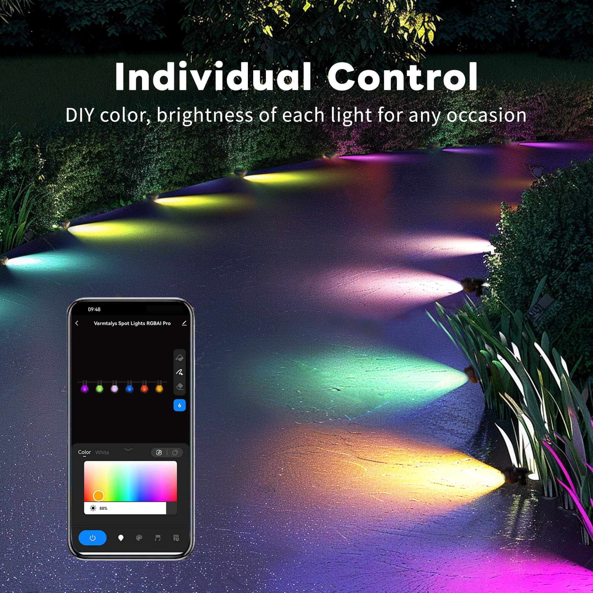 Color Changing Pathway Lights