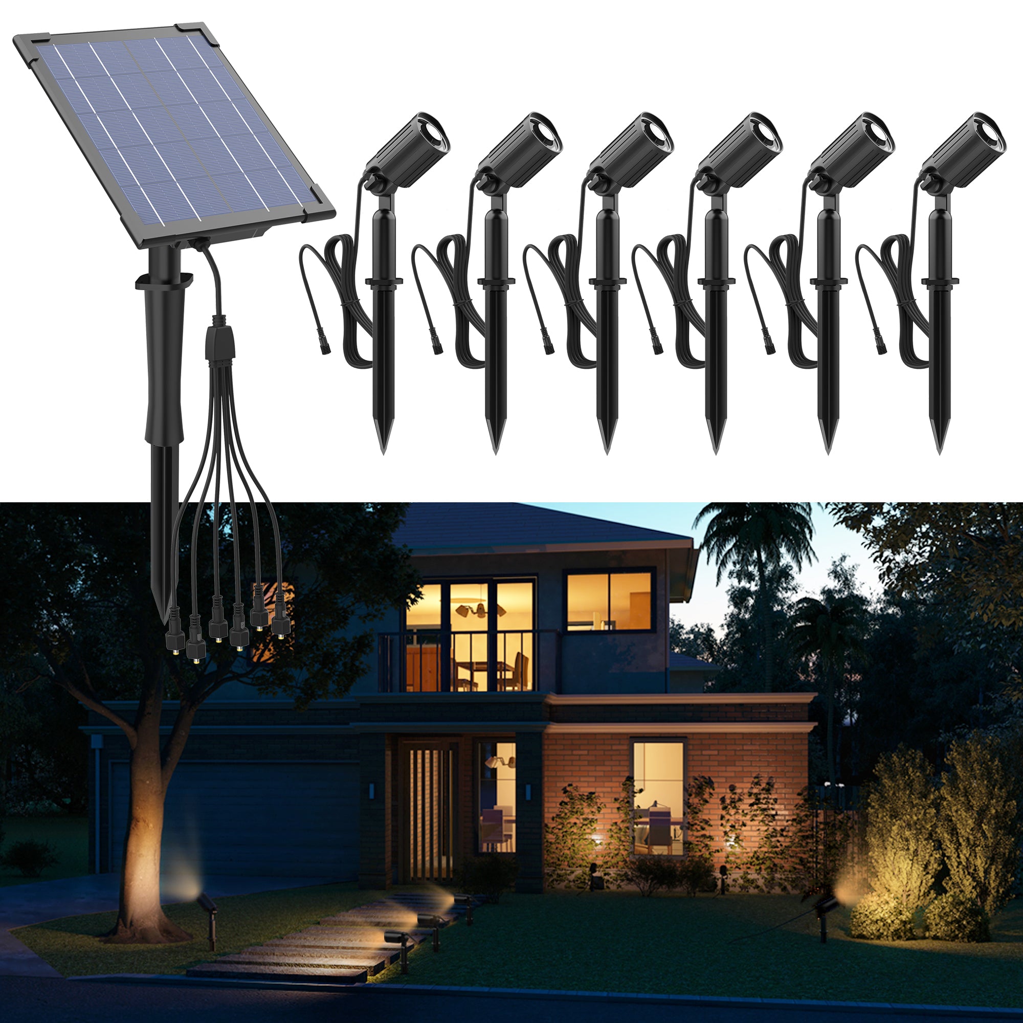 Solar Led Uplights SOLVAO Solar Spot Light For Flags And Uplighting, 4