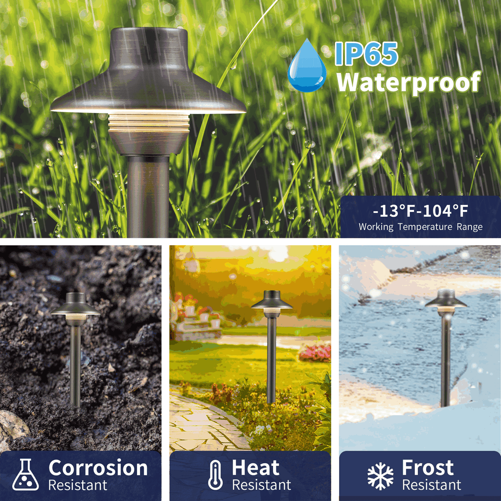 Gardenreet Mini Brass Pathway Lights Waterproof