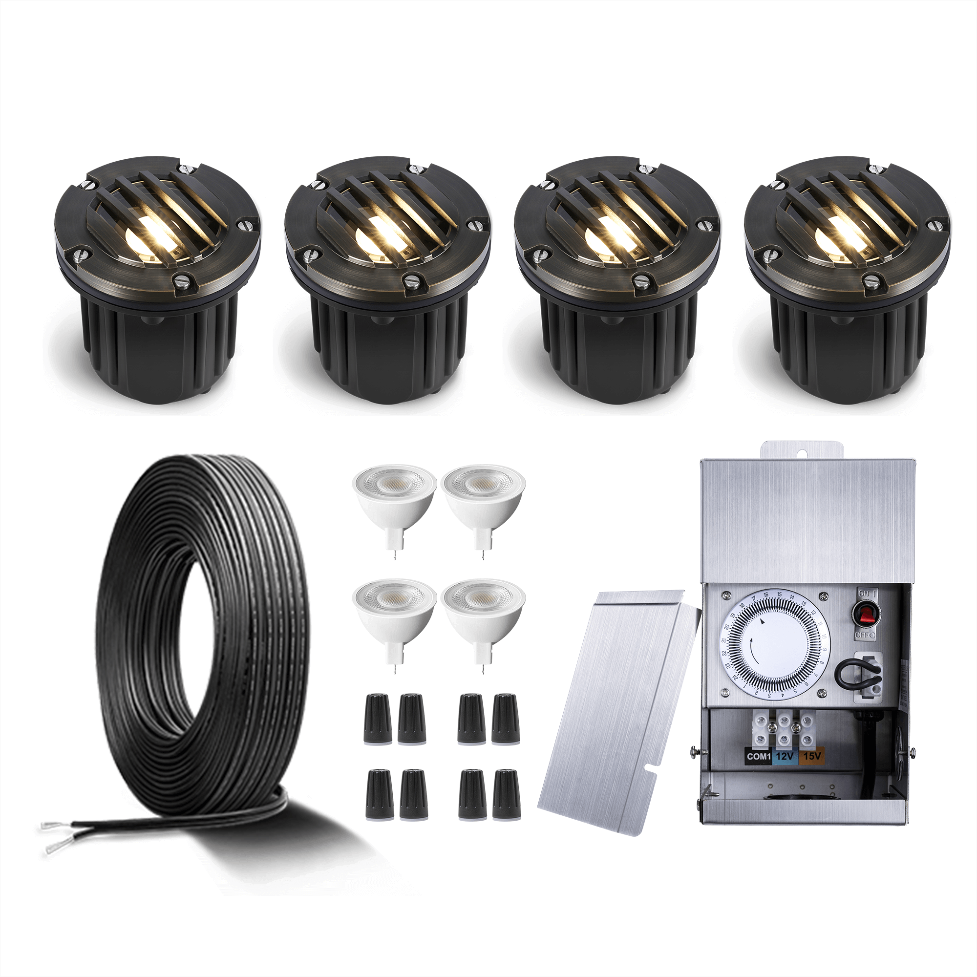 Light Well Rails Outdoor Brass Low Voltage Well Lights Kits – Gardenreet Lighting