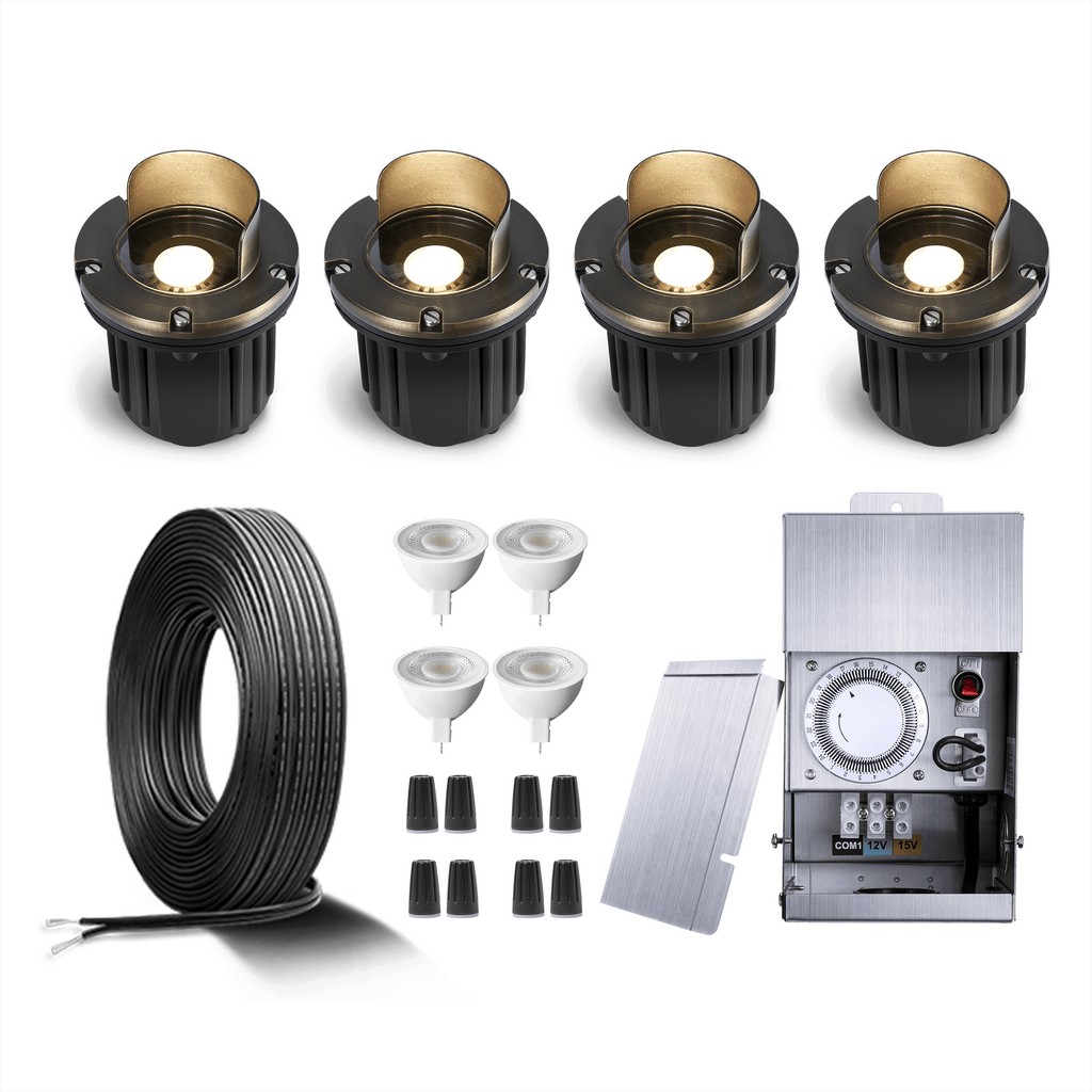 wired landscape light kits