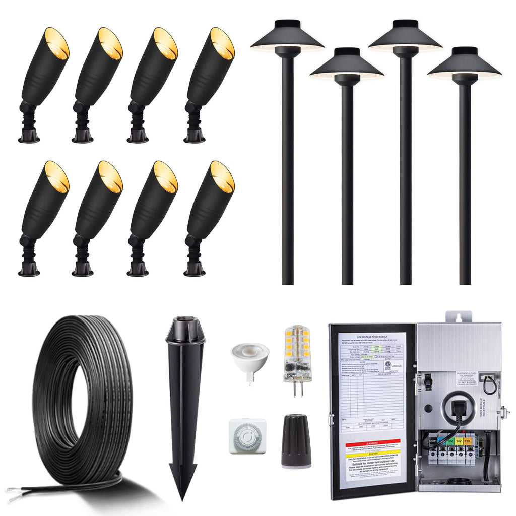 black up lights and walkway lights