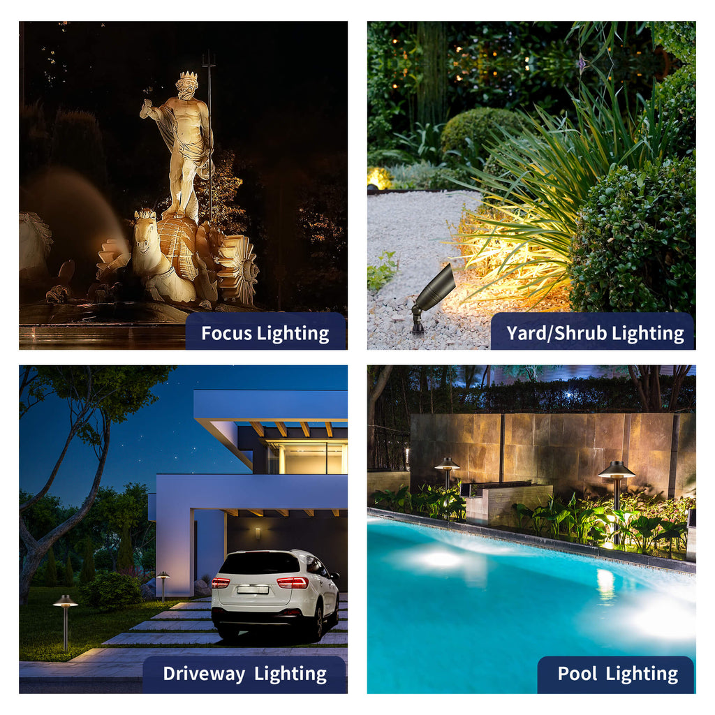 landscape lighting kit hourse yard pathway
