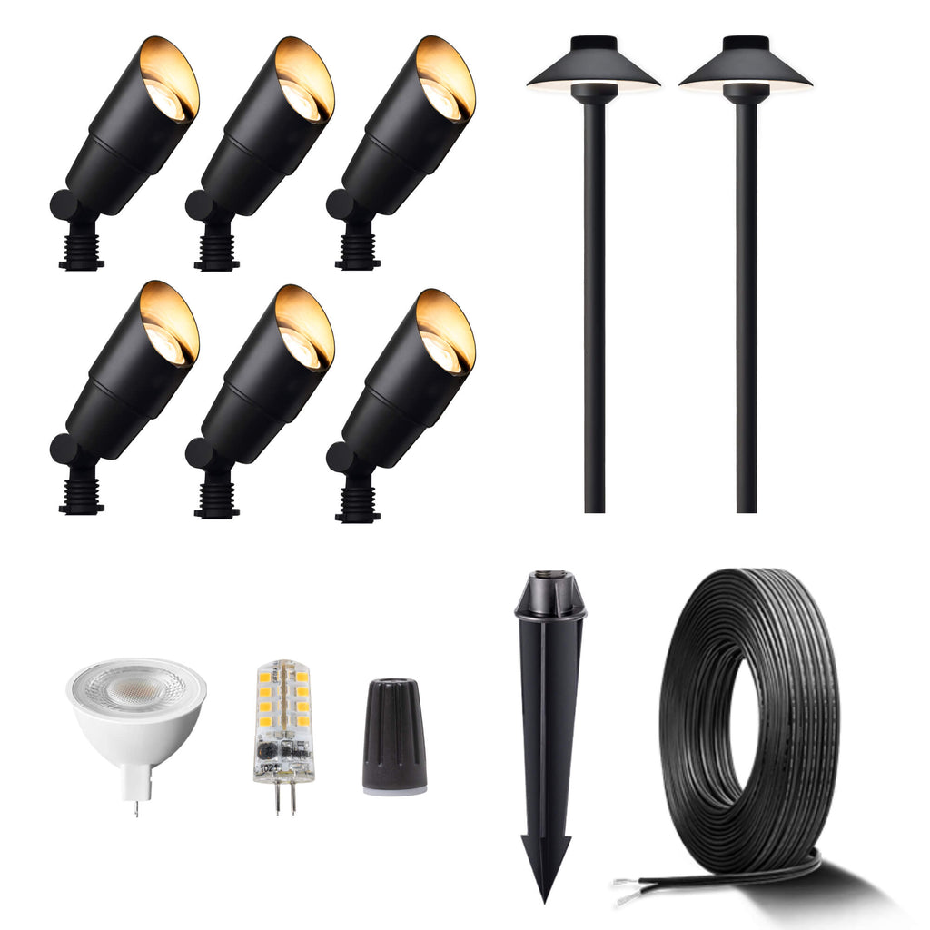 black up lights and walkway lights
