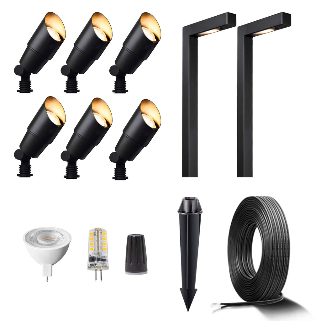 black up lights and walkway lights