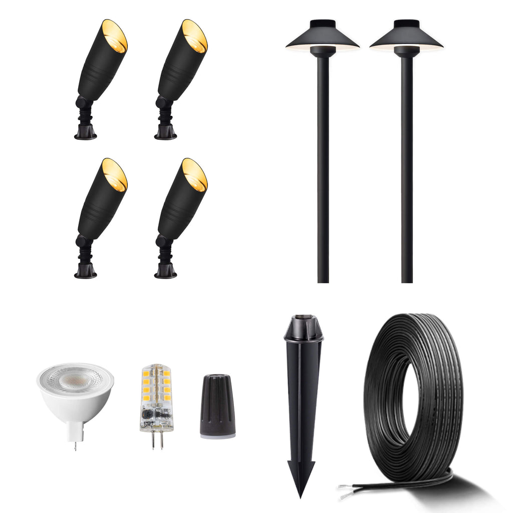 black up lights and walkway lights