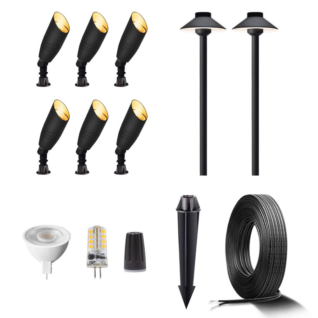 black up lights and walkway lights