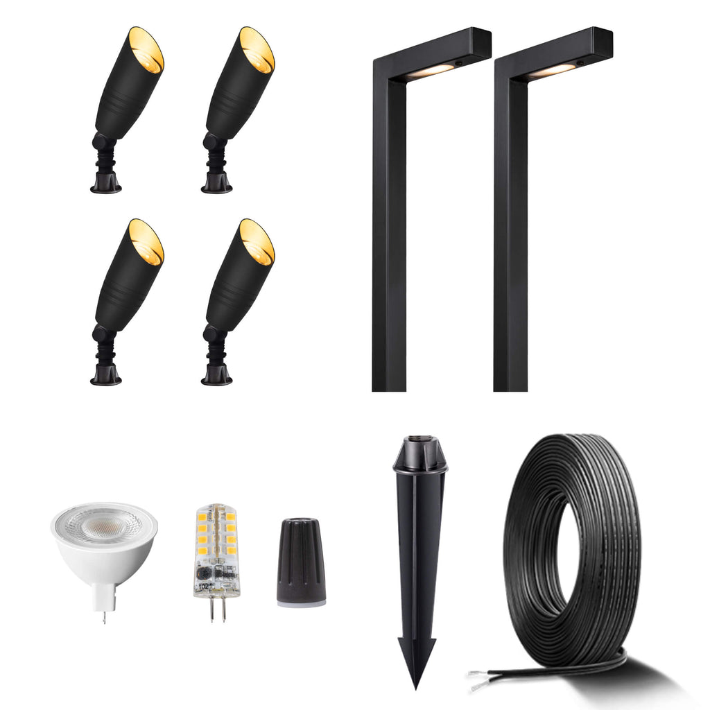 black up lights and walkway lights