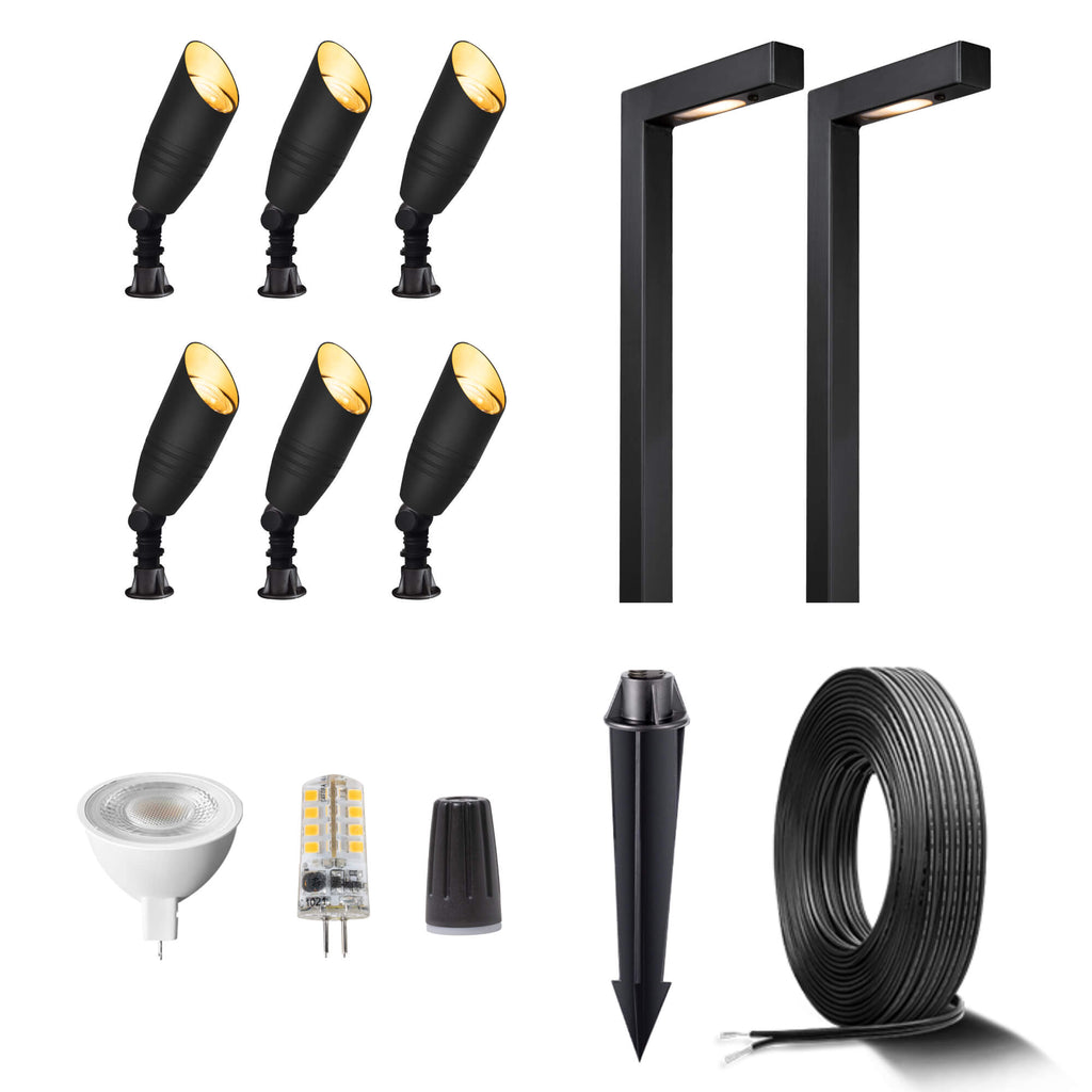 black up lights and walkway lights