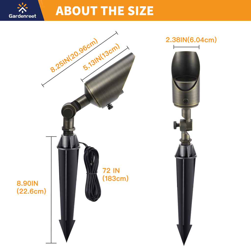 mini stretchable shroud spotlight size
